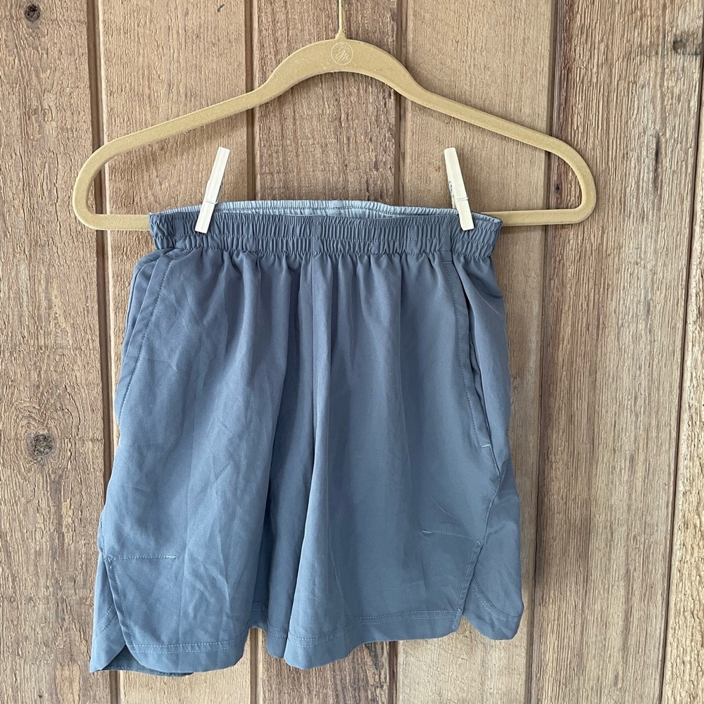Grey- Champion- Athletic Shorts- Pockets! - Zippers!